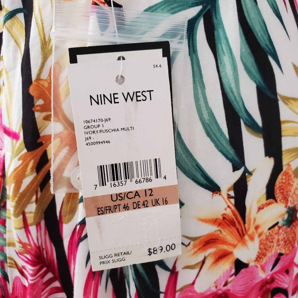 NINE WEST RUFFLE SLEEVE DRESS - Picture 9 of 9